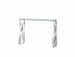 Консоль Stool Group КРОСС 115х30 Прозрачное стекло/Сталь серебро  - фото №2