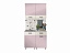 Кухня ЛДСП Рио 1000 (Розовый, Белый), розовый - миниатюра