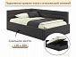 Мягкая кровать Aura 1200 шоколад с подъемным механизмом - фото №3