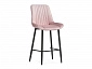 Седа велюр розовый / черный Барный стул - фото №2