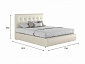 Мягкая интерьерная кровать "Селеста" 1600 белая с матрасом ГОСТ - фото №2