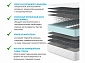 Мягкая кровать Selesta 900 кожа серый с ортопедическим основанием и матрасом ГОСТ - фото №9