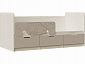 Юниор-4 Кровать 80х160 (Крафт белый, Шарли мокко) - фото №2