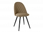 Комплект стульев Диор (2 шт), черный велюр бежевый - фото №3