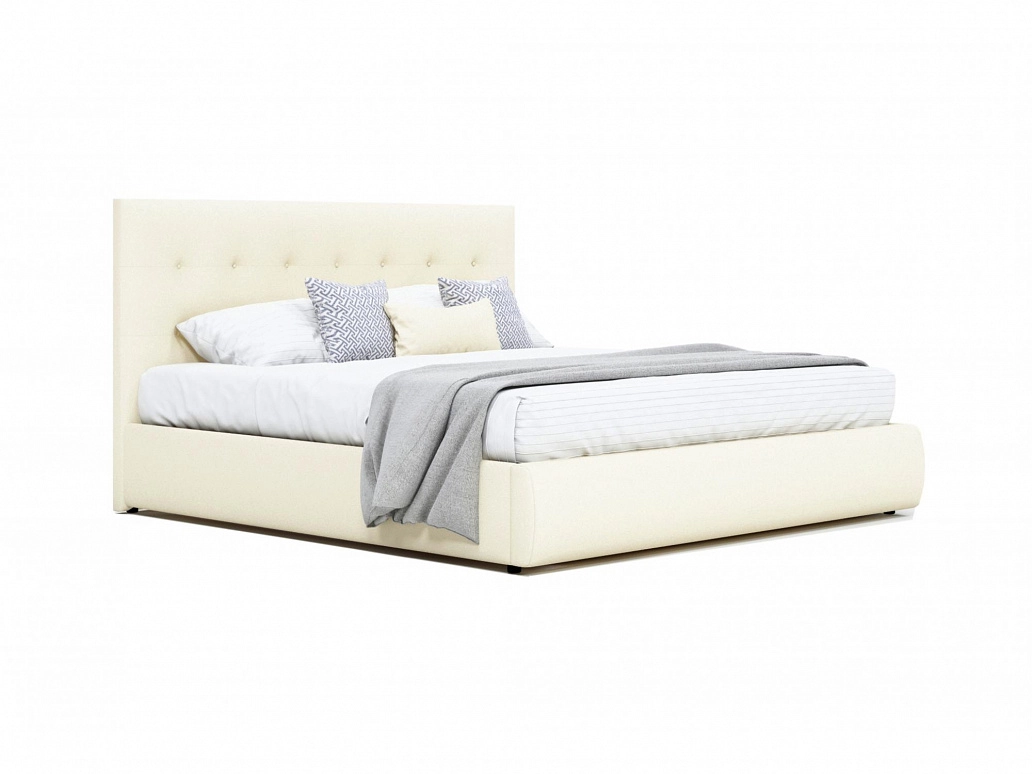 Мягкая кровать "Selesta" 1400 беж с подъемным механизмом - фото №1