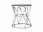 Журнальный стол Stool Group ВИВА 50х50 Стекло черное/Сталь серебро, металл - миниатюра