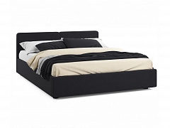 Мягкая кровать Erika 1600 черная с подъемным механизмом - фото №1