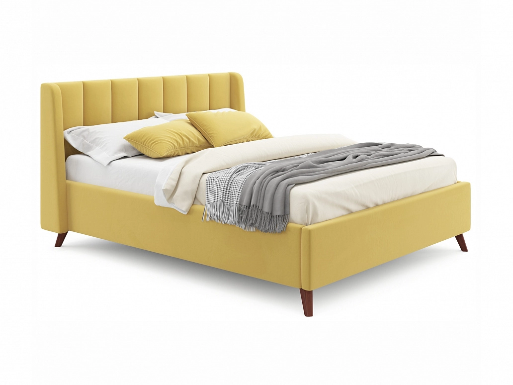 Комплект для сна Betsi 1600 желтая с подъемным механизмом - фото №1