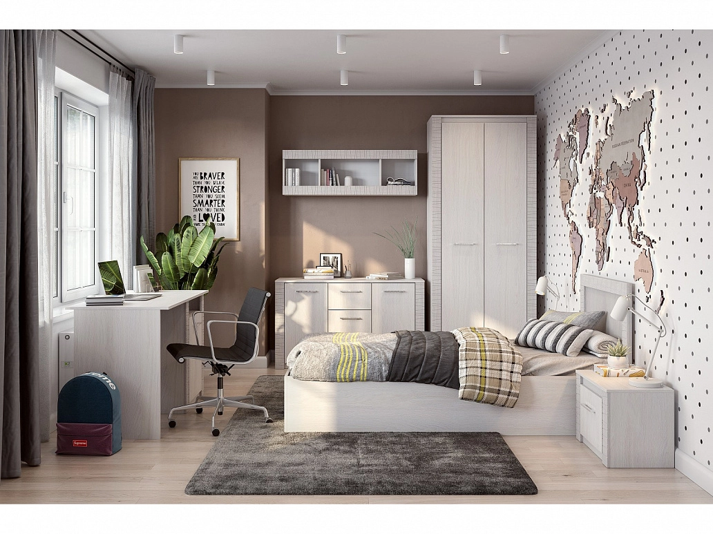 Кровать с основанием из ЛДСП 90*200 "Гамма 20" - фото №1