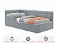 Односпальная кровать-тахта Bonna 900 с защитным бортиком серая и подъемным механизмом - фото №8