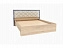 Кровать с настилом ДСП Мадлен 160х200, дуб шале серебро, искусственная кожа - миниатюра