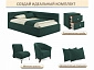 Мягкая кровать Aura 1200 изумруд с подъемным механизмом - фото №11