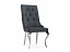 Viki dark grey / steel Стул на металлокаркасе, велюр - миниатюра