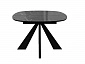 Стол DikLine SFK110 стекло черное мрамор глянец/подстолье черное/опоры черные (2 уп.) - фото №6