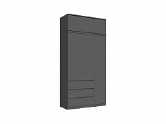 Челси Шкаф 1200 + антресоль 1200 (Графит, Графит) - фото №1, mdmMF-1205418485