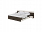 Комплект кровати 160х200 с настилом и тумбами Леси, венге / сонома - фото №2