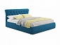 Мягкая кровать Ameli 1800 синяя с подъемным механизмом - фото №2