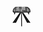 Стол DikLine SFU120 стекло черное мрамор глянец/подстолье черное/опоры черные (2 уп.) - фото №7
