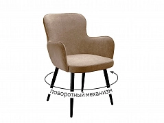 Стул DikLine 503 поворотный TW05 капучино, ножки черные - фото №1