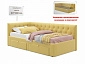 Односпальная кровать-тахта Afelia с ящиками 900 желтая с ортопедическим основанием - фото №4