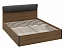 Кровать Харрис (160х200) с ПМ и мягким элементом 2, искусственная кожа - миниатюра