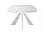 Стол DikLine SKK110 Керамика Белый мрамор/подстолье белое/опоры белые (2 уп.) - фото №7