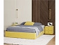 Мягкая кровать-софа без изголовья Base 1600 желтая с ортопедическим основанием - фото №3