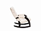 Кресло-качалка Модель 67 Венге текстура, к/з Varana cappuccino - фото №4