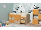 Кровать-чердак Малыш 7 (Белое дерево, Оранжевый) - фото №4
