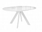 Стол DikLine SFC100 d1000 стекло Оптивайт Белый мрамор/подстолье белое - фото №5