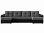 П-образный диван Меркурий, рогожка, экокожа - миниатюра