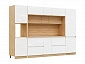 Модульная кухня ЛДСП Карина композиция 1 (Белый глянец, Дуб Сонома) - фото №2