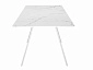 Стол DikLine DKL140 Керамика Белый мрамор/опоры белые (2 уп.) - фото №5
