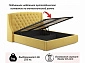 Мягкая кровать "Stefani" 1600 желтая с подъемным механизмом с орт.матрасом АСТРА - фото №4
