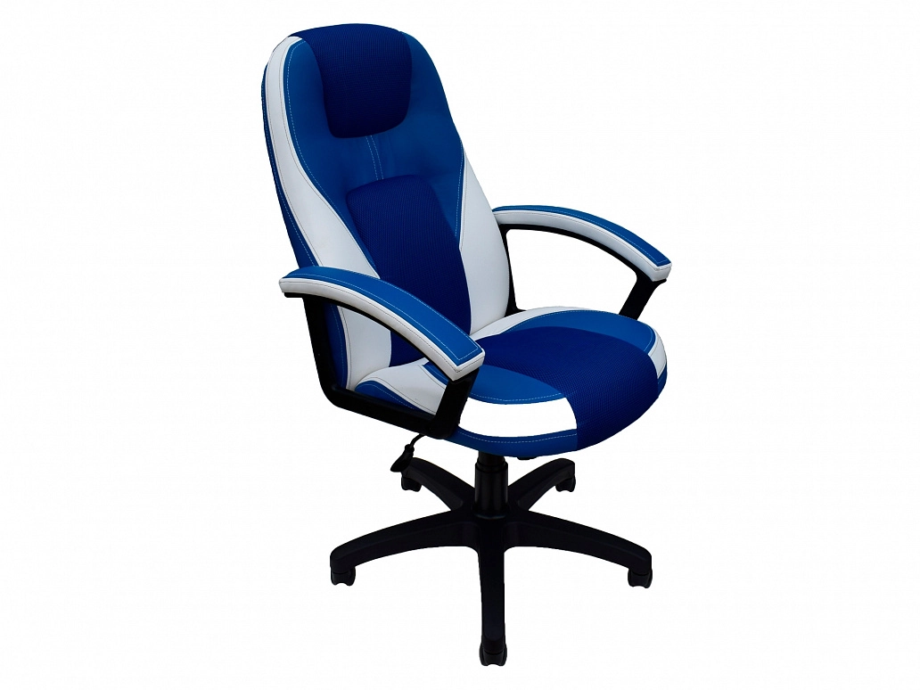 Кресло руководителя Office Lab comfort-2082 Синий/Белый - фото №1