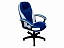 Кресло руководителя Office Lab comfort-2082 Синий/Белый, искусственная кожа - миниатюра