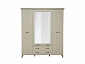 Шкаф для одежды Белла 61.10 (4х дверный с зеркалом) белый/небула - фото №4
