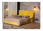 Мягкая кровать "Stefani" 1800 желтая с ортопед. основанием с матрасом PROMO B COCOS - фото №7