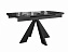 Стол DikLine SFU140 стекло черное мрамор глянец/подстолье черное/опоры черные (2 уп.),  - миниатюра
