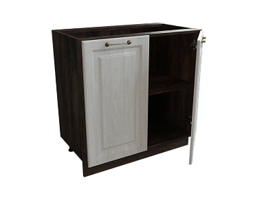 Шкаф Н800 с 2-мя дверцами Ницца ДБК/ДУБ/СЕР Ф50 - фото №1, 888_ММК-00017783