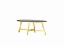 Журнальный стол Stool Group АЛЬБА 100х50 Стекло черное/Сталь золото, металл - миниатюра