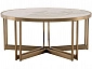 Стол журнальный STOOL GROUP Алиада 90*90 Светлая керамика/шампань  - фото №2
