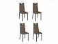 Комплект стульев Орлеан (4 шт), черный велюр коричневый - фото №2