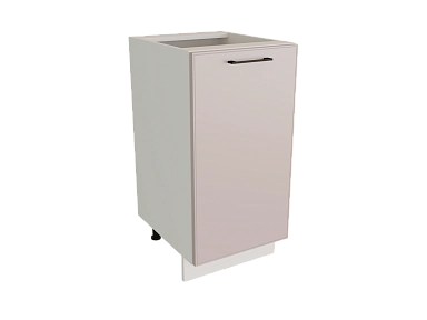 Шкаф Н400 с 1-ой дверью Мемфис БЕЛ/ЯП/ШЕЛК Ф20 - фото №1, 888_ММК-00039852