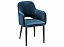 Кресло Ledger Diag blue/черный, микровелюр - миниатюра