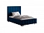 Кровать без основания Мирабель 120х200, синий, велюр - миниатюра