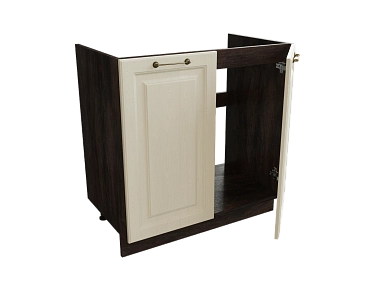 Шкаф М800 с 2-мя дверцами Ницца ДБК/ДУБ/КРЕМ Ф50 - фото №1, 888_ММК-00017569