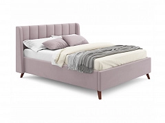 Мягкая кровать Betsi 1600 лиловый с подъемным механизмом - фото №1