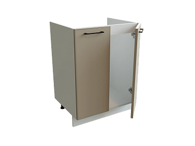 Шкаф М600 с 2-мя дверцами Мемфис БЕЛ/АТЛ/СЕР Ф40 - фото №1, 888_ММК-00001333