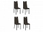 Комплект стульев Орлеан (4 шт), черный велюр бурый, велюр - миниатюра